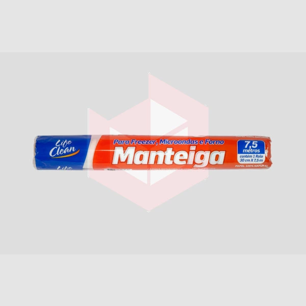 Papel manteiga 30cmx7.5m Life Clean 1157