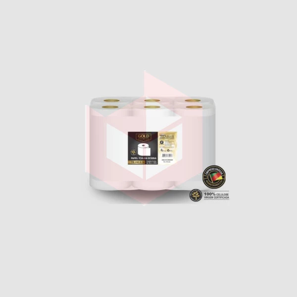 Papel toalha Flamingo Gold Premium 6x19cmx200m TB-200.6.30