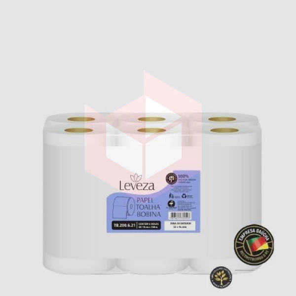Papel toalha Flamingo Leveza 6x19cmx200m TB-200.6.21