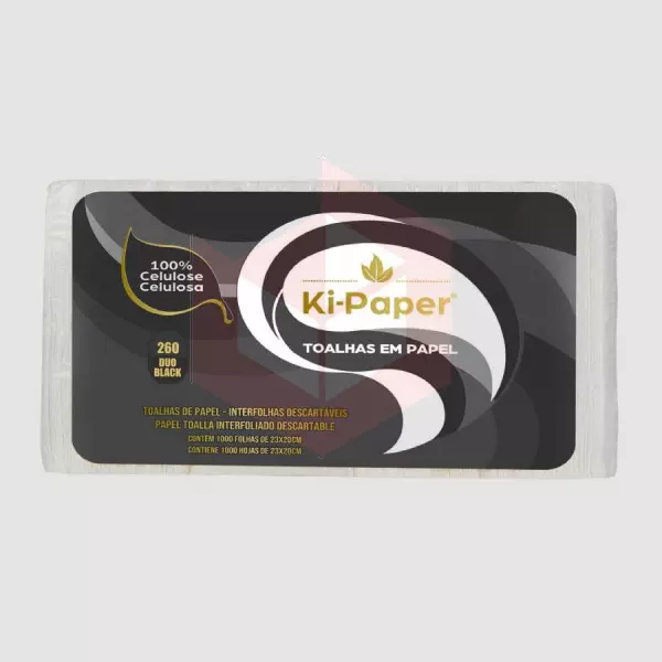 Papel toalha Ki-Paper duo black 2d 23x20cm c/1000un R-260 