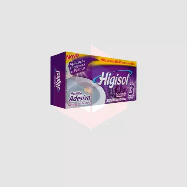 Pastilha adesiva sanitaria lavanda Higisol c/3un