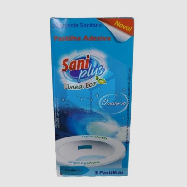 Pastilha adesiva sanitaria oceano Saniplus c/3un