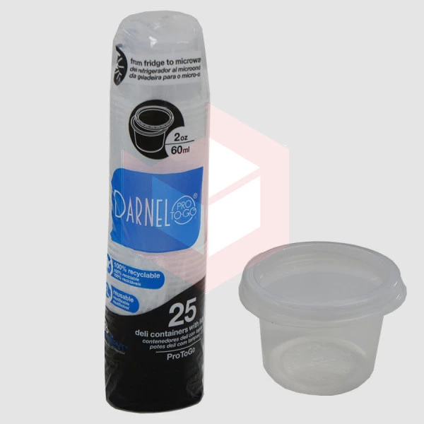 Pote transparente com tampa 60ml Darnel c/25un