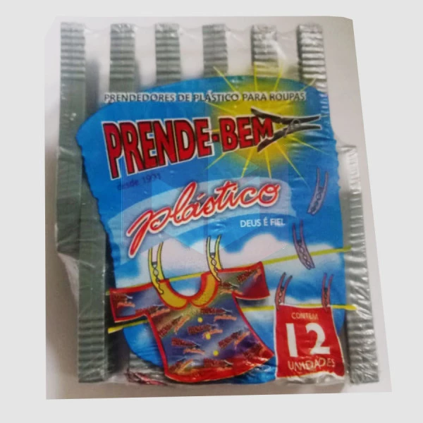 Prendedor plastico Prende Bem c/12un