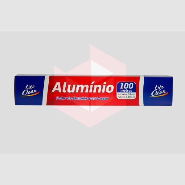 Rolo de alumínio 30cmx100m Life Clean