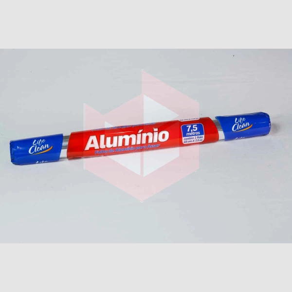Rolo folha de alumínio Life Clean 45cmx7.5m 1103