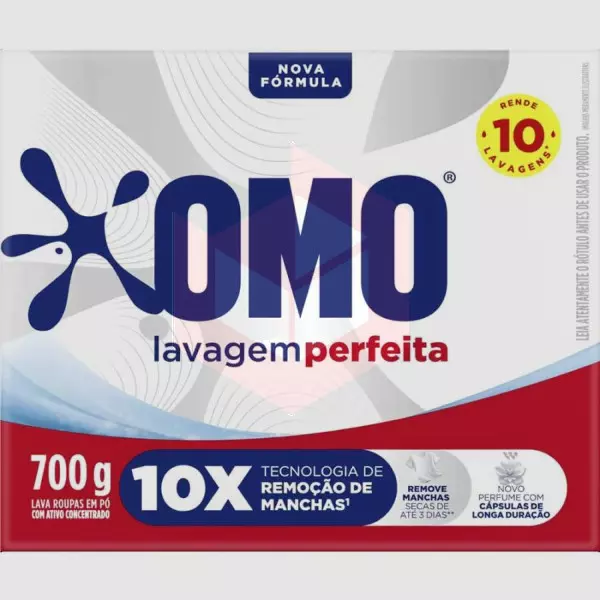Sabão lava roupa pó Omo lavagem perfeita 700g 