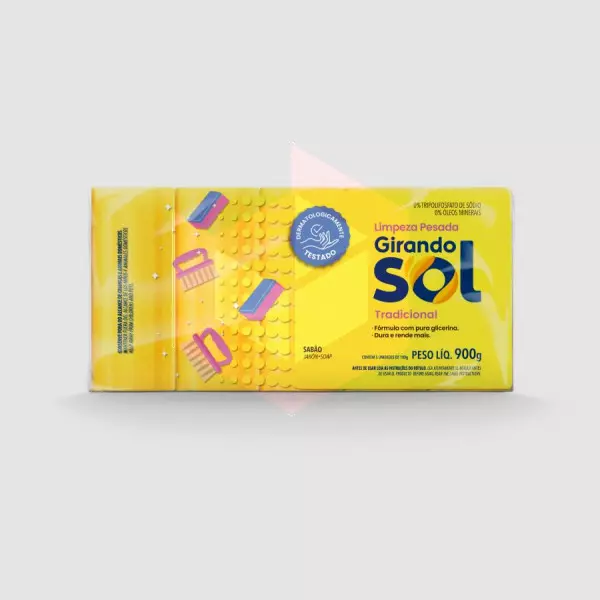 Sabao em barra tradicional Girando Sol 5x180g 