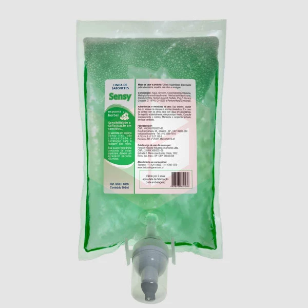 Sabonete espuma herbal Sensy 600ml QSEH600S