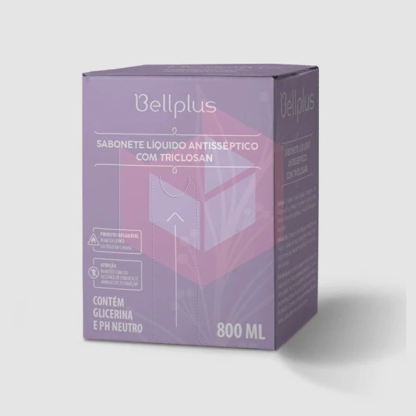 Sabonete líquido antisseptico triclosan Bellplus 800ml