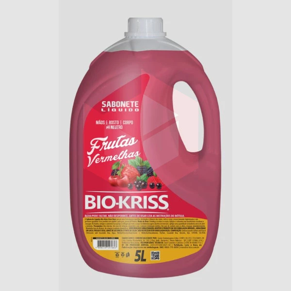 Sabonete líquido frutas vermelhas perolado Bio-Kriss 5l