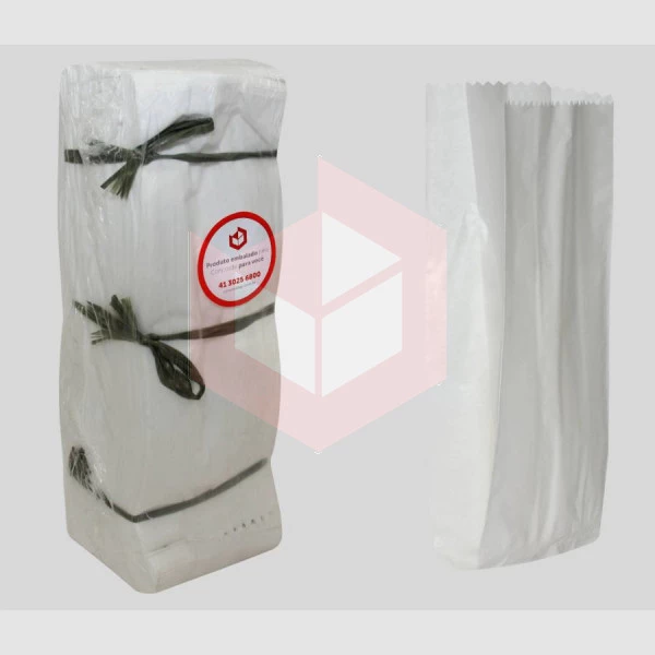 Saco de papel branco 2kg Mirimpel c/500un 