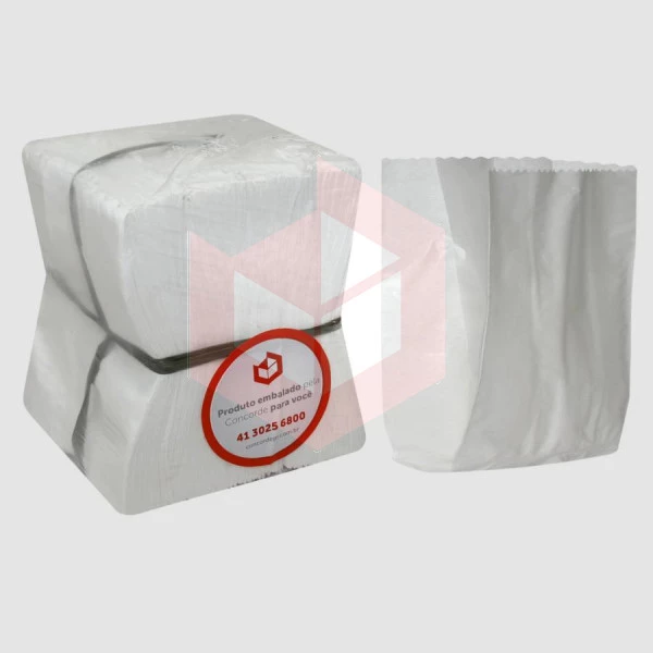 Saco de papel branco para hamburguer Mirimpel c/500un 