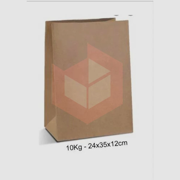 Saco delivery kraft 10kg 24x35x12cm c/50 Indupack