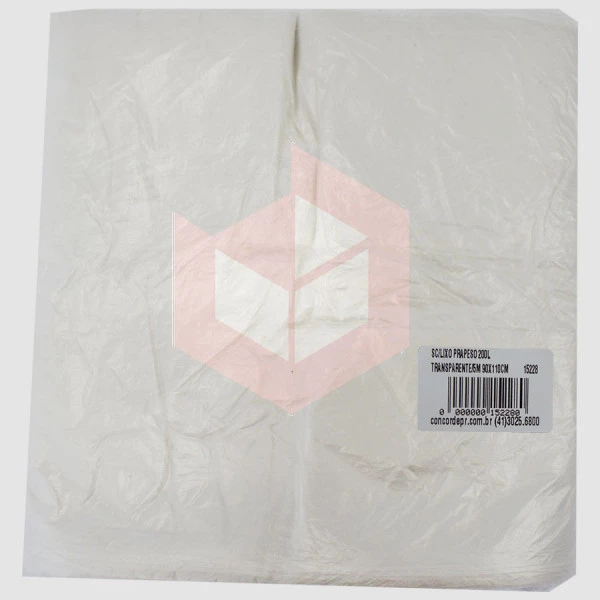 Saco para lixo 200l transparente 5m 90x110 Prapeso c/100un