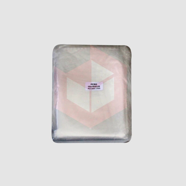 Saco plástico PEBD transparente 10x15cm c/500un