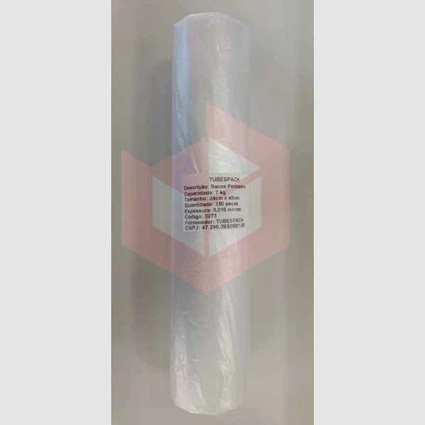 Saco plástico picotado 34x49cm Tubespack c/350un 