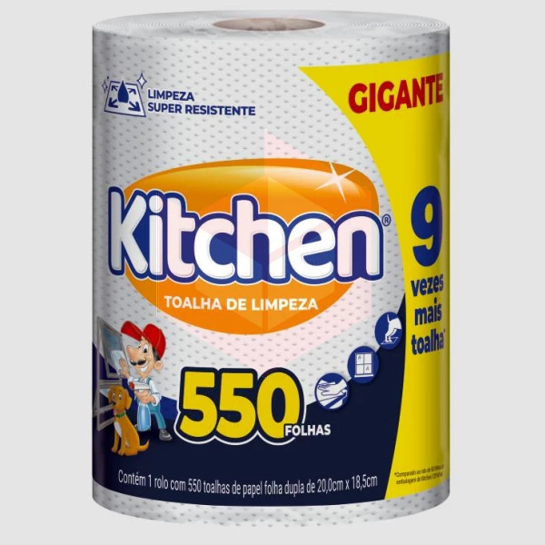 Toalha de limpeza Kitchen 20x18.5cm c/550un 