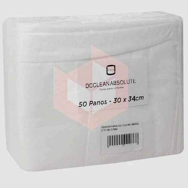Wipes DC Clean Absolute 50 branco 30x34cm c/50un