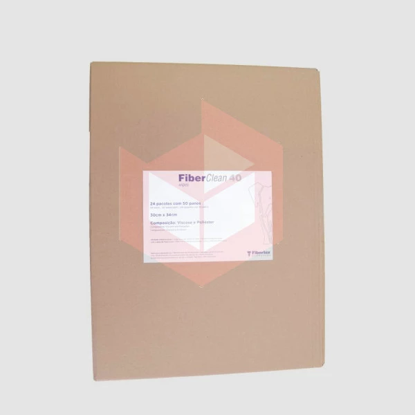 Wipes Fiberclean 40 branco 30x34cm c/24x50un 
