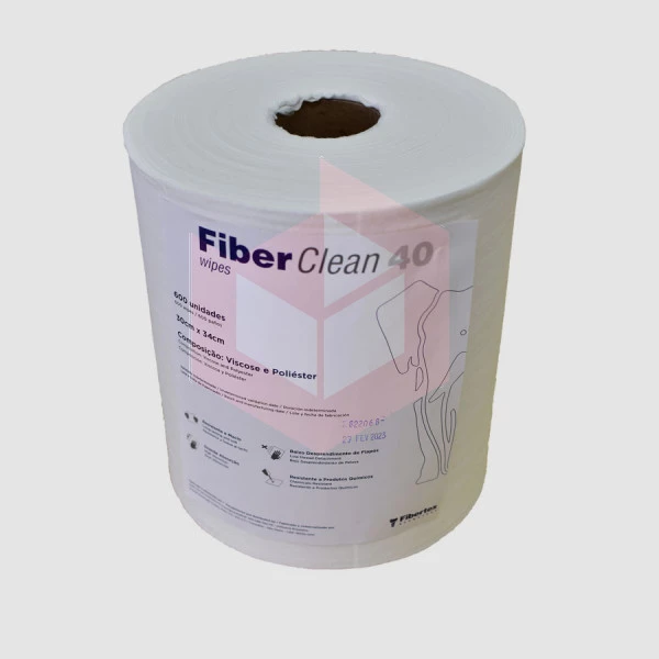 Wipes Fiberclean 40 branco 30x34cm c/600un