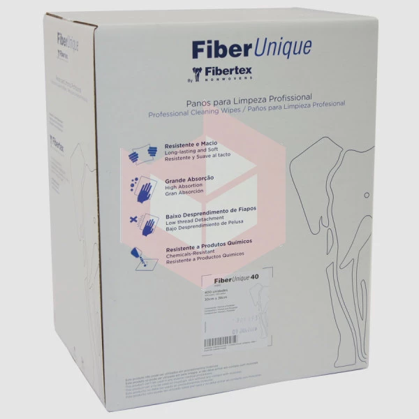 Wipes Fiberunique 40 branco 30x34cm c/8x50un