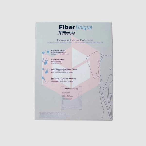 Wipes Fiberunique 60 branco 30x34cm c/8x50un