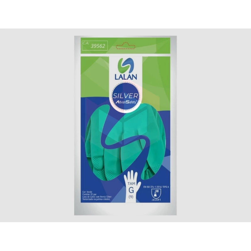 lalalilac Luvas de Látex Verde Grande Silver Lalan | Concorde