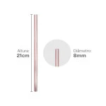 Canudo Straw 469/CS323 rígido 21cmx8mm listrado sachê c/100un 