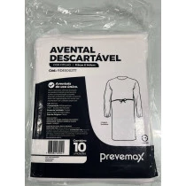 Avental tnt bco m.longa Prevemax c/10un RDES00277