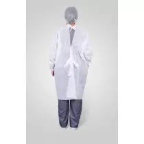 Avental tnt branco manga longa Prevemax c/10un PRTNT114