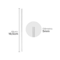 Canudo bio comum Straw 816 rigido 19.5cmx5mm 6x500un