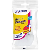 Garfo Straw 183 gsb520 sobremesa branco c/50un