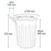 Lixeira 100l preta com tampa+roda Arqplast CF100RPT