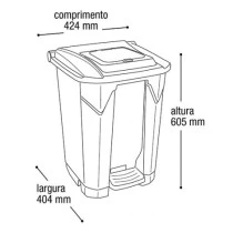 Lixeira com pedal 60l preta Arqplast 25752