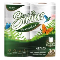 Papel higiênico Sirius Premier folha dupla 4x30m 