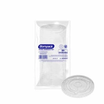 Tampa plana pet sem furo Bompack 20x50un
