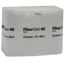 Wipes Fiberclean 40 branco 30x34cm c/50un 