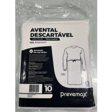 Avental tnt bco m.longa Prevemax c/10un RDES00277