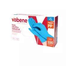 Luva nitrilo azul sem po PP Vabene c/100un