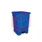 Lixeira com pedal 15l azul Bralimpia CP1SAZ