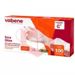 Luva latex com po grande Vabene c/100un 