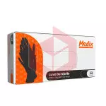 Luva nitrilo preta sem po g Medix c/100un 