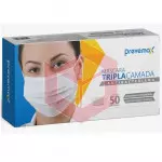 Mascara tripla tnt branca com elástico Prevemax c/50un REDS193  