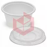 Pote com tampa 30ml F695 branco Fibraform 14x50un  