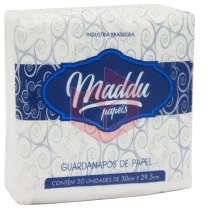 Guardanapo Maddu folha simples 30cmx29.5cm c/50un