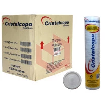 Tampa Cristalcopo Branca 100ml 20 Pacotes com 100 Unidades