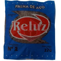 Palha de aço Reluz grossa n.2 c/22g