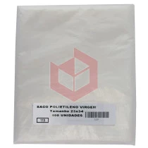 Saco plástico 2kg 3m 23x34cm Polinova c/100un