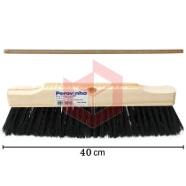 Escovão gari nylon 40cm com cabo Perovinha R.18